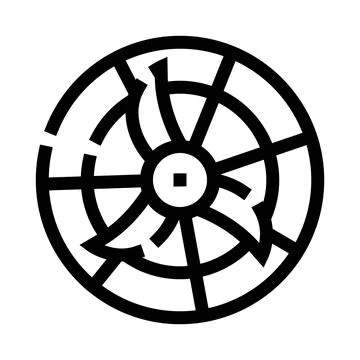 Abstract geometric wheel design representing rotation movement イラスト素材