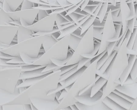 Abstract geometric white and gray color background, 3d illustration. Stock Illustration
