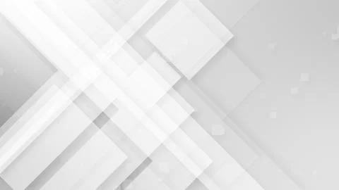 Abstract geometric white and silver grey motion background loop Stock Illustration