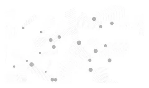 Abstract geometric white background with grey striped shapes and scattered .. Stock Illustration