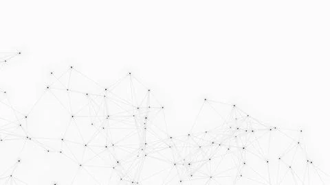 Abstract geometric white background. Plexus mesh backdrop. Illustrazione stock