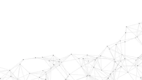 Abstract geometric white background. Plexus mesh backdrop. Stock Illustration