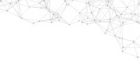Abstract geometric white background. Plexus mesh backdrop. Stock Illustration