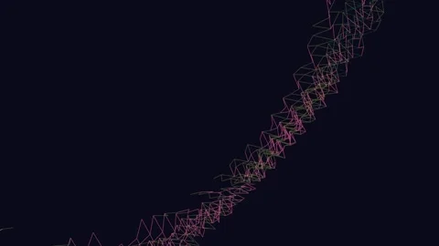 Abstract Geometric Wireframe on Dark Background Stock Footage 332031712