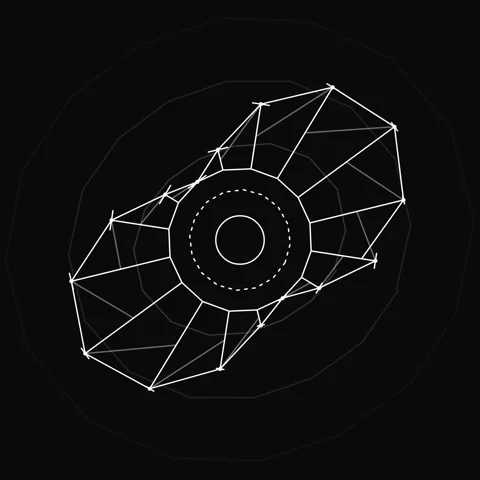 Abstract geometric wireframe low poly design on black background Stock Footage 345691178