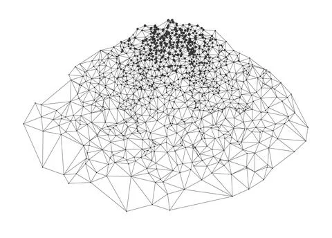 Abstract Geometric Wireframe Mesh Network Shape Stockillustratie