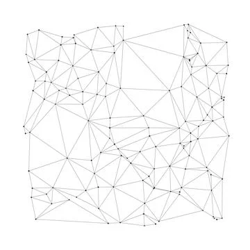 Abstract Geometric Wireframe Mesh Network Art 库存插图