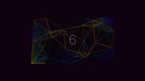 Abstract geometric wireframe network animation symbolizing global data conn.. Stock Footage 342115557