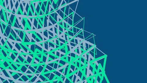 Abstract geometric wireframe structure in 3d Illustrazione stock