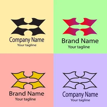 Abstract Geometric X logo Stock Illustration