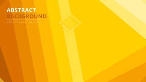 Abstract Geometric Yellow Background Vector Bold Shapes Stock Illustration