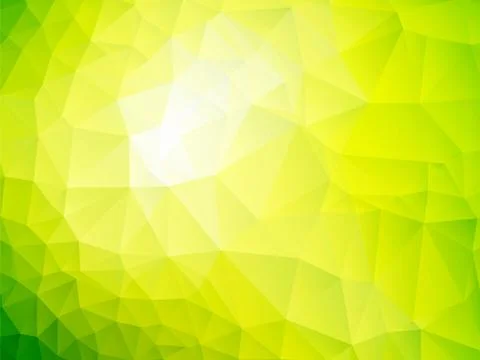Abstract geometric yellow green triangular background Illustrazione stock
