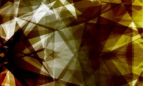 Abstract geometric yellow polygon background. shiny crystal. Stock Illustration