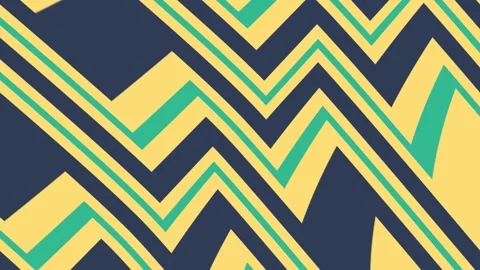 Abstract geometric zigzag pattern motion background, in yellow, green, and .. Stock Footage 339623956