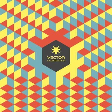 Abstract geometrical 3d background Stock Illustration