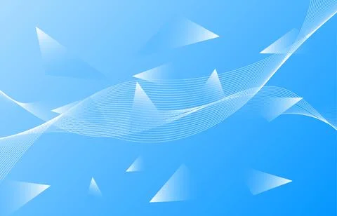 Abstract geometrical background with blue triangles and space for your messag Stock Illustration