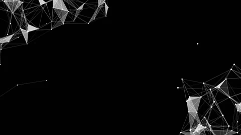 Аbstract geometrical background with moving lines and dots. looping cg Stock Footage 101888243