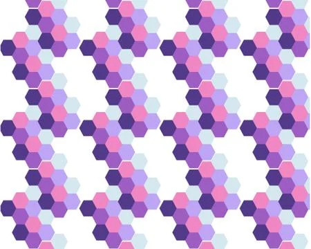 Abstract geometrical background multi colored hexagons Stock Illustration