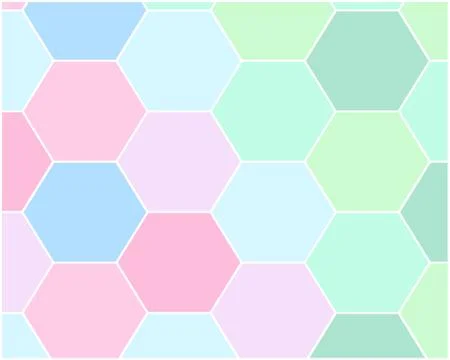 Abstract geometrical background multi colored hexagons Stock Illustration
