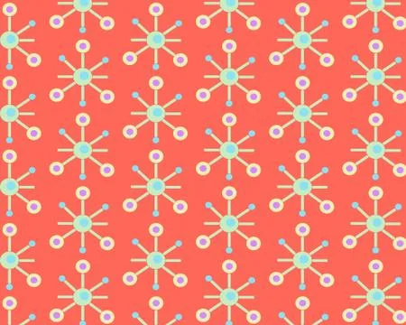 Abstract geometrical background multi colored flowers Stock Illustration