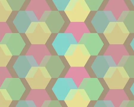 Abstract geometrical background multi colored hexagons Stock Illustration
