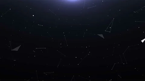 Abstract geometrical background. Plexus of abstract lines, triangles and glowing Stock Footage 112865141