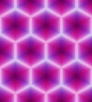 Abstract geometrical background. Seamless pattern of 3d cubes and hexagons. 3 Stock Illustration