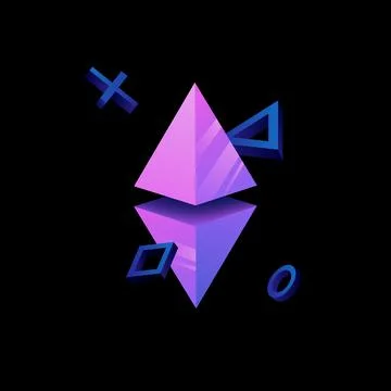 Abstract Geometrical Elements. 3D Rhombus, Triangles, Circle. Cross, Square Illustrazione stock