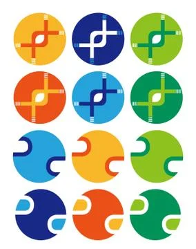Abstract geometrical elements for design of the corporate style. Stock Illustration