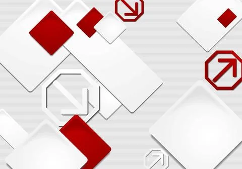 Abstract geometrical elements on the grey backdrop. Vector tech design eps... Stock Photos