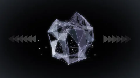 Abstract geometrical form flat animation Stock Footage 60600425
