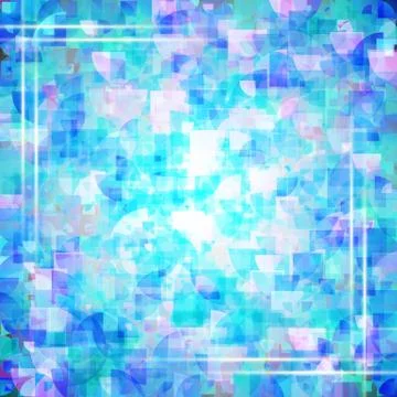 Abstract geometrical multicolored background with light lines borders Stock Illustration