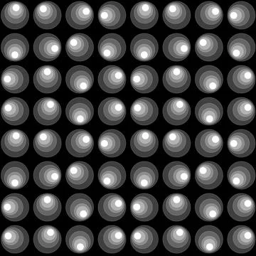 Abstract geometrical pattern with circles over black background Stock Illustration