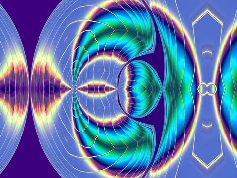 An abstract geometrical pattern created by applying fractal mirroring to a photo Stock Photos