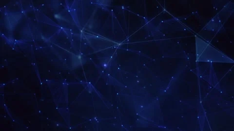 Abstract Geometrical Plexus Polygonal Pattern Connection Stock Footage 283666211