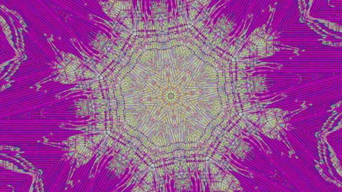 Abstract geometrical sci-fi trendy iridescent background. Fractal Stock Footage 151224457