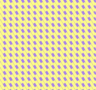 Abstract geometrical seamless pattern with rectagles. Yellow and purple check Stock Illustration