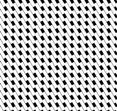 Abstract geometrical seamless pattern with rectagles. Black and white checked Stock Illustration