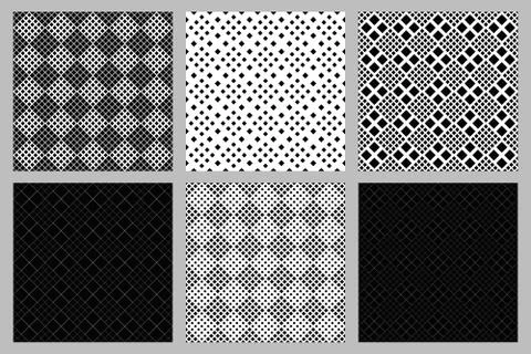 Abstract geometrical square pattern background design set Stock Illustration