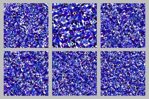 Abstract geometrical triangle pattern background design set 스톡 일러스트