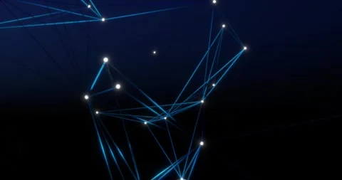 Abstract geometry 3D plexus moving 3D animation Stock Footage 285460773