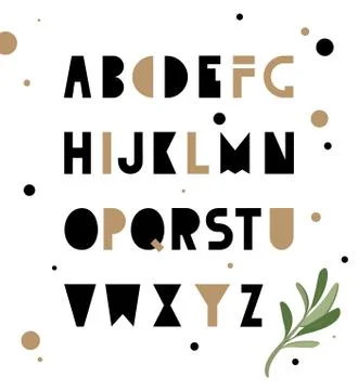Abstract geometry alphabet. Hipster Illustrazione stock