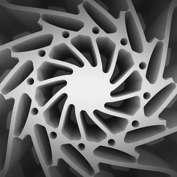 Abstract geometry background with decorative design element. 3D render Stock Illustration