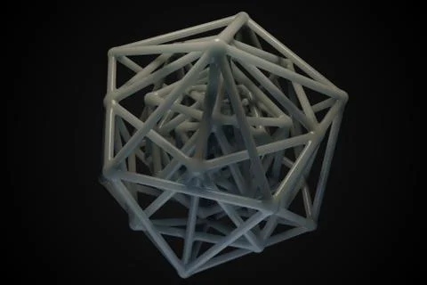 Abstract geometry background with light subsurface scattering effect. Stock Illustration