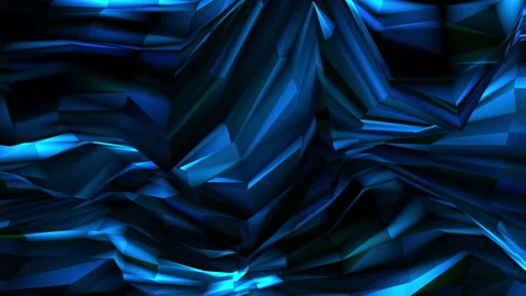 Abstract Geometry dark blue wave mesh background Video stock 171898218