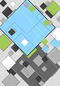Abstract geometry design with squares Abstract vector geometry design with... Stock Photos