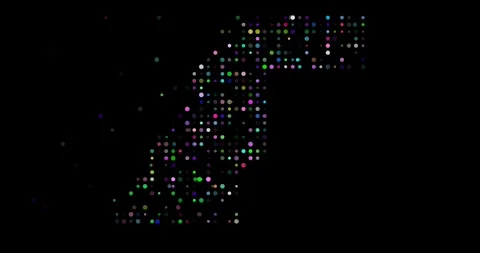 Abstract geometry dots flow Ethiopia silhouette Stock Footage 314552623