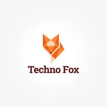 Abstract Geometry Fox Logo Sign Symbol Icon Illustrazione stock