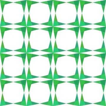 Abstract geometry green seamless pattern Stock Illustration