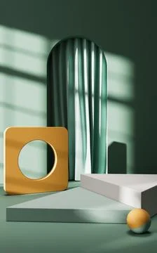 Abstract geometry interior background, 3d rendering. Ilustración de archivo